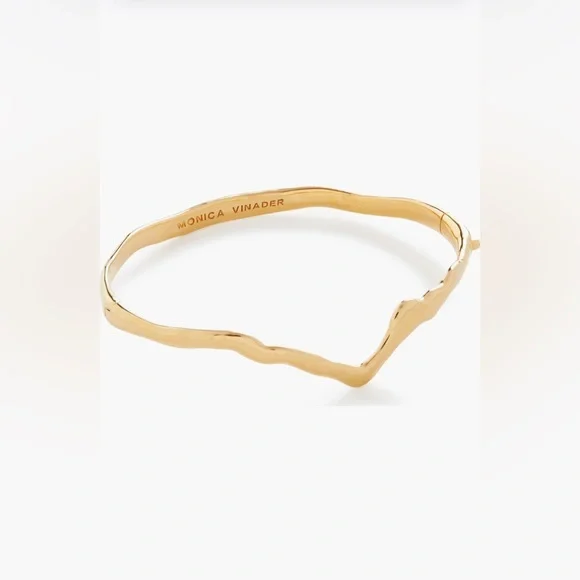 MONICA VINADER Amy Powney Wishbone Bangle 18k Gold Vermeil, Small, $298